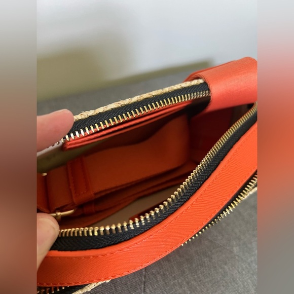 Helena Straw Crossbody Bag With Faux Leather Paneling - Picture 2 of 15